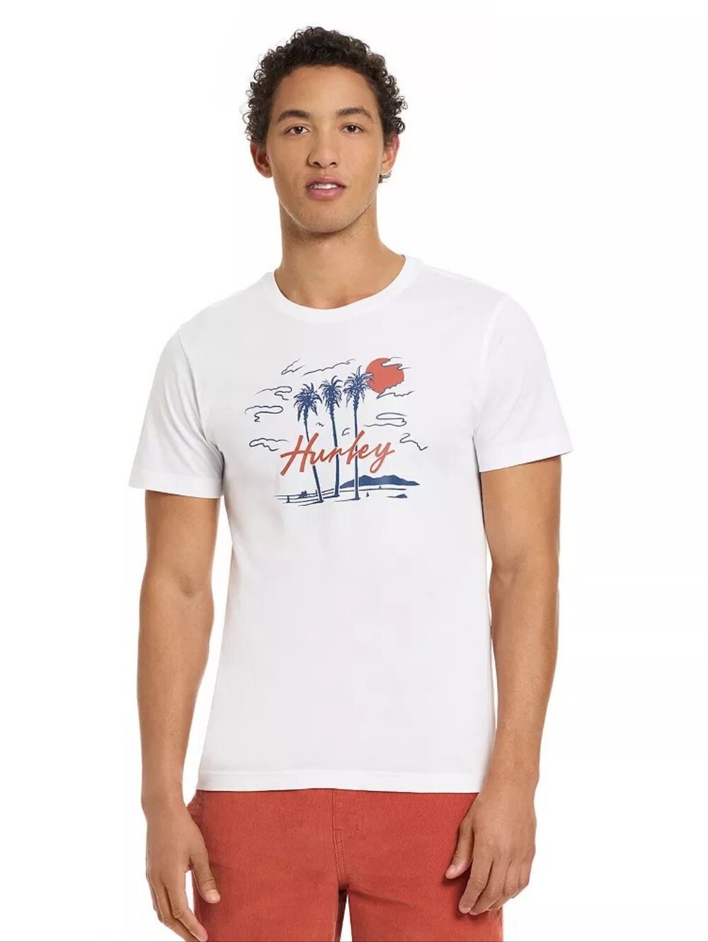 Mens Hurley Graphic T-Shirt - Size XXL White 🆕